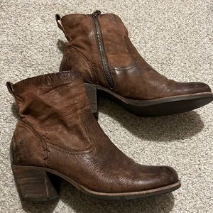 Trask Ankle Brown Moto Boots